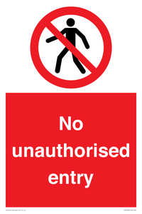 No unauthorised entry